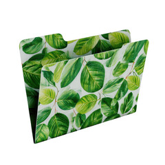 Leaf Patterned File Folder
