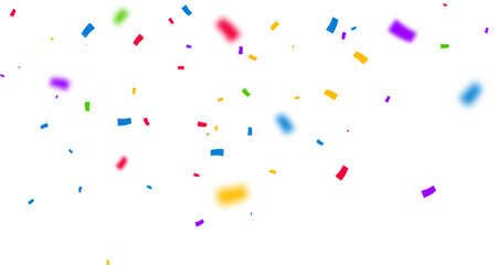 Falling festive confetti. Colorful flying confetti.