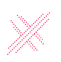 Bold Black and red Brushstroke Cross Artwork: Dynamic Abstract X-Shape for Modern Design