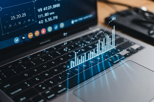Laptop Data Visualization Analytics Growth