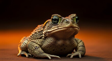 Obraz premium Detailed Close-Up of a Cane Toad with Striking Eyes.