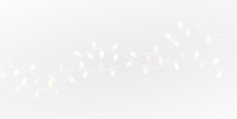 Bright and festive string lights PNG for overlays. Transparent photo effect for stunning designs with light flares!