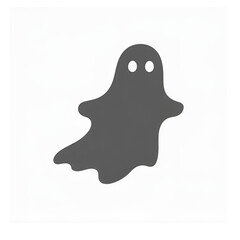 Simple Ghost Icon on White Background