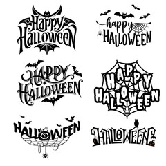 set of halloween labels