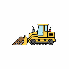 Fototapeta premium Bulldozer Icon