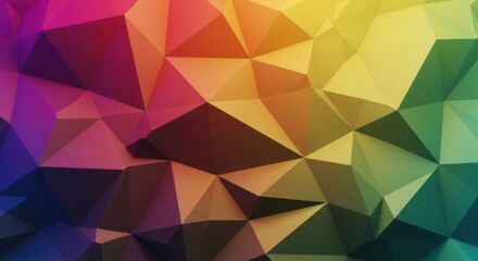 Fototapeta premium Vibrant geometric polygonal background with a spectrum of colorful gradients