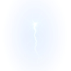 Vibrant lightning bolt PNG illustration with a transparent background, perfect for photo overlays and effects.