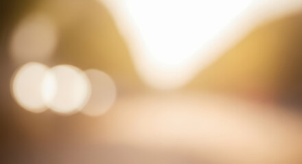 Warm Golden Bokeh Background with Soft Defocused Light Circles and Blur Effect