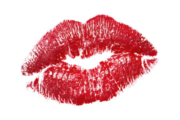Red lipstick kiss mark imprint on black background with textured detail image 2, Isolated On Transparent Background, Png Cut Out