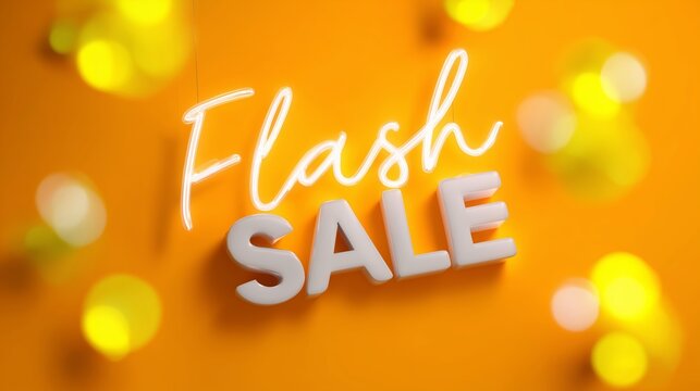 Exciting flash sale promotion with bright colors and bold text for effective advertising