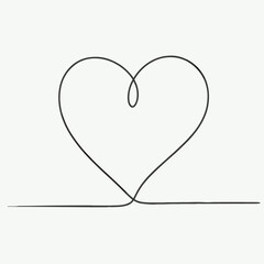 Simple Black Love Symbol Vector, heart icon