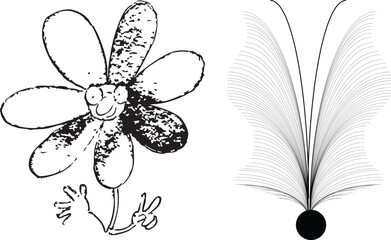 hand drawn sketch of a flower vector illustration drawing