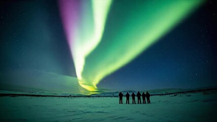 Chasing the Northern Lights - A Groups Arctic Adventure Under Aurora Borealis. - Powered by Adobe