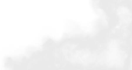 Soft misty cloud effect isolated on transparency. Ideal for use in fantasy art, weather simulations, or dreamlike backgrounds. Vector smoke element. PNG