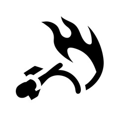 Obraz premium A rocket with flames, symbolizing speed and power