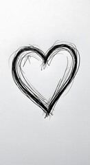 Sketchy Heart - A Symbol of Love and Imperfection.