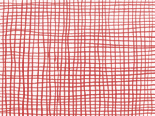 赤いチェック柄　フリーハンド