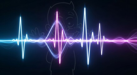 Sound wave visualization - A vibrant representation of audio frequencies.