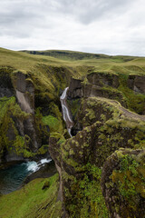 Fototapeta premium canyon Fjadrargljúfur and river Fjadra in Iceland