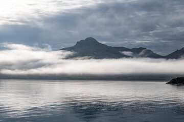 mountains and sea in Iceland