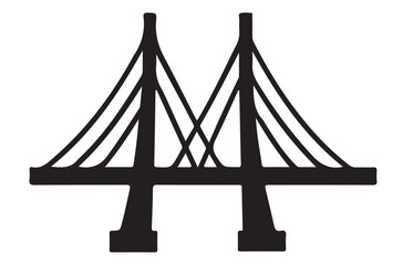 Bridge Silhouette Vector Illustration
