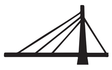 Bridge Silhouette Vector Illustration