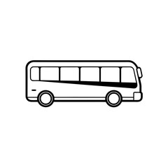 Outline drawing of a bus side