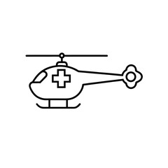Outline of an air ambulance icon