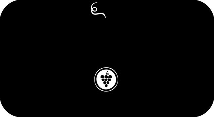 Elegant grape cluster emblem signifies premium quality and artisanal craftsmanship for wine and vineyard branding and promotions