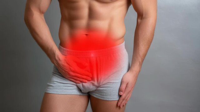 Silent challenge: male confronts prostate enlargement, urinary inflammation, genital contamination, bacterial invasion, persistent ache, medical condition, masculine disorder, internal distress,