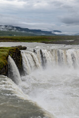 The waterfall Godafoss in Iceland