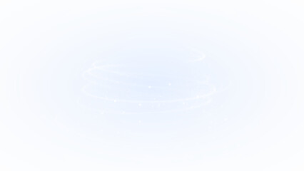 PNG overlay of a glowing spiral light ring, transparent for use in various designs. High-quality photo.