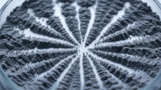 Close Up of Solomon's Seal Rhizome Sections Arranged in Radial Pattern
