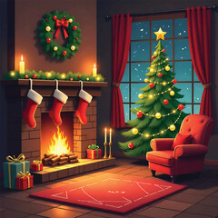 Christmas & Winter vector Background