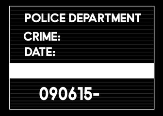 Fototapeta premium Printable Editable Mugshot Sign Board