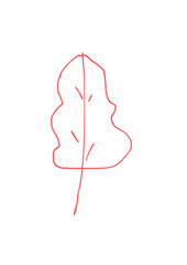 Artistic representation of a leaf abstract drawing digital artwork minimalist style close-up view nature inspiration