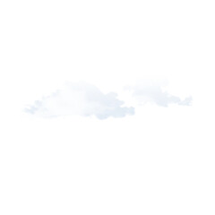 A single white cloud formation isolated against a stark black background in a simple composition on transparent background