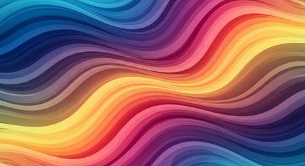 Fluid Multi-Colored Waves An Abstract Background Pattern with Vibrant Gradient