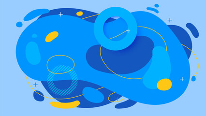 Abstract blue fluid geometric background