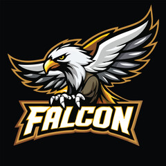 design logo icon mascot illustration character falcon