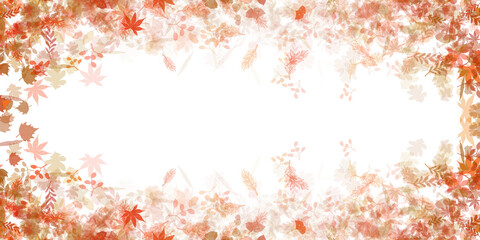 Autumn Leaves Frame Background