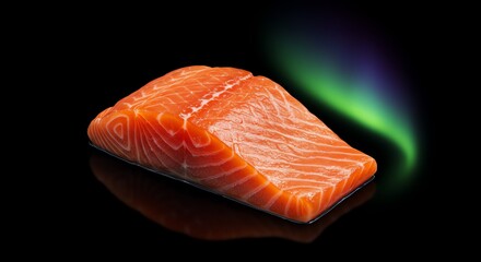 Aurora Borealis Salmon Abstract