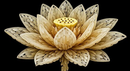 Lotus Rice Bloom Abstract