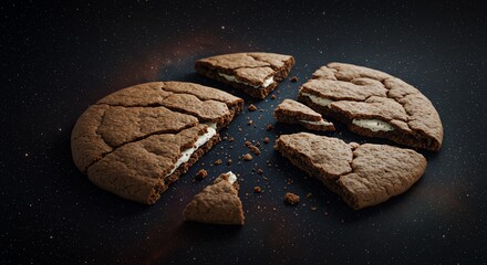 Meteorite Cookie Shards Abstract