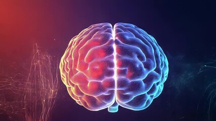 Human brain processing thoughts with neural networks - Powered by Adobe