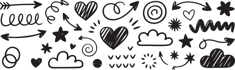 Abstract interlocking circles design element in black and white simplicity