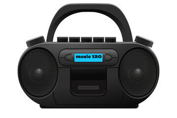 Fototapeta premium An elegant single cassette recorder with nostalgia.