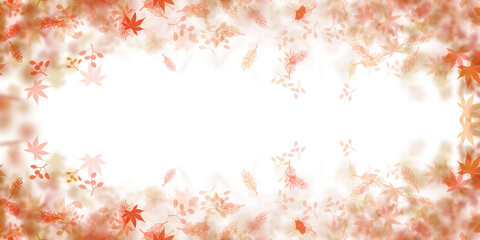 Autumn Leaves Frame Background