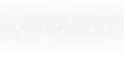Fairy lights string lights PNG overlay provides white illumination on a transparent background, perfect for decoration.