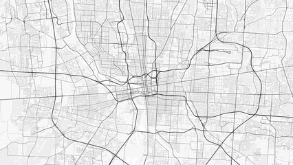 Columbus City Map. Minimalist black and white line art poster for printing, wallpaper, wall art for home and office decor